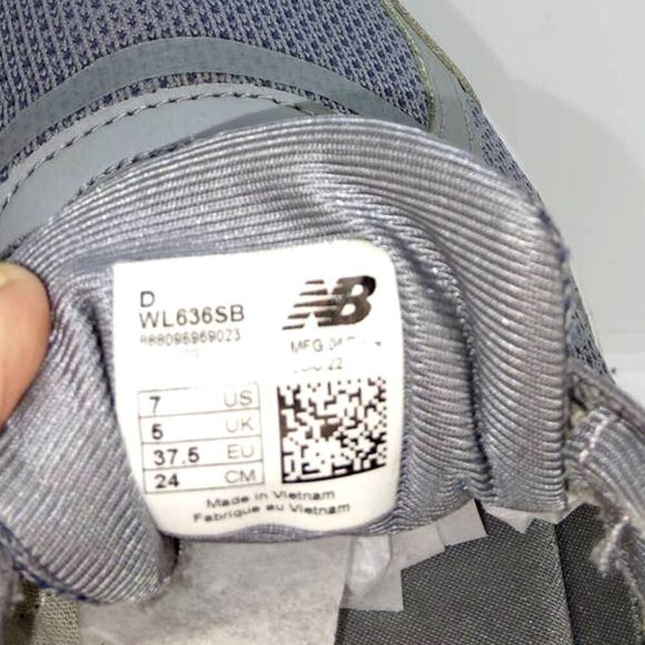 New Balance 636 Women's Pre-owned Gray Running Sneakers - sz. 7 - Picture 6 of 6